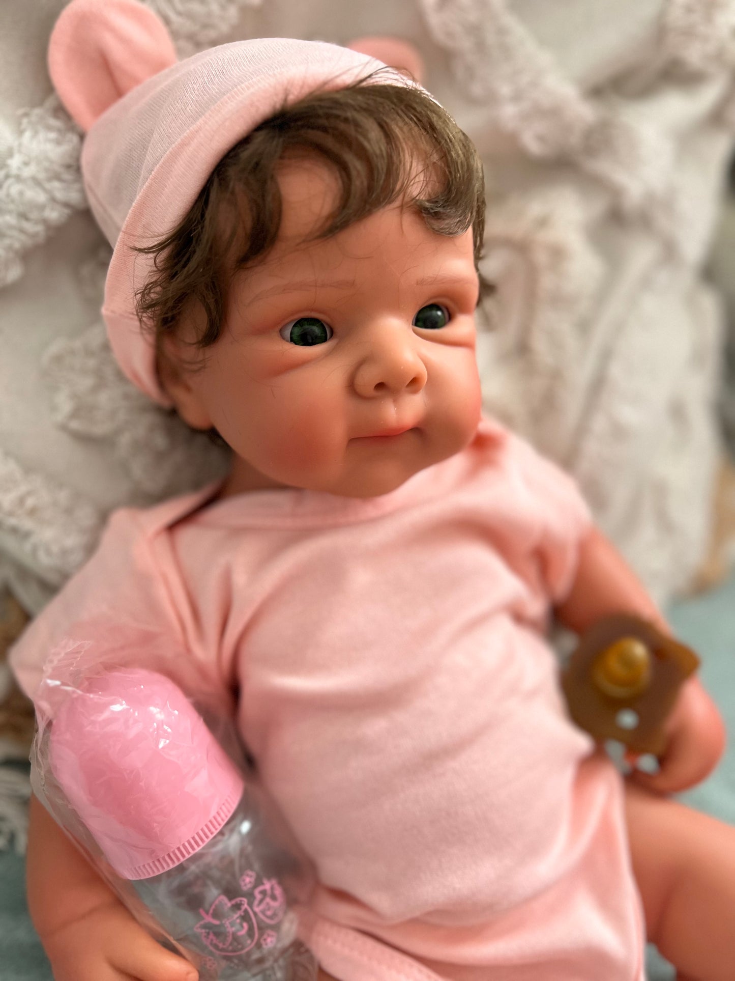 Betty de silicona de platino completa con pelo injertado