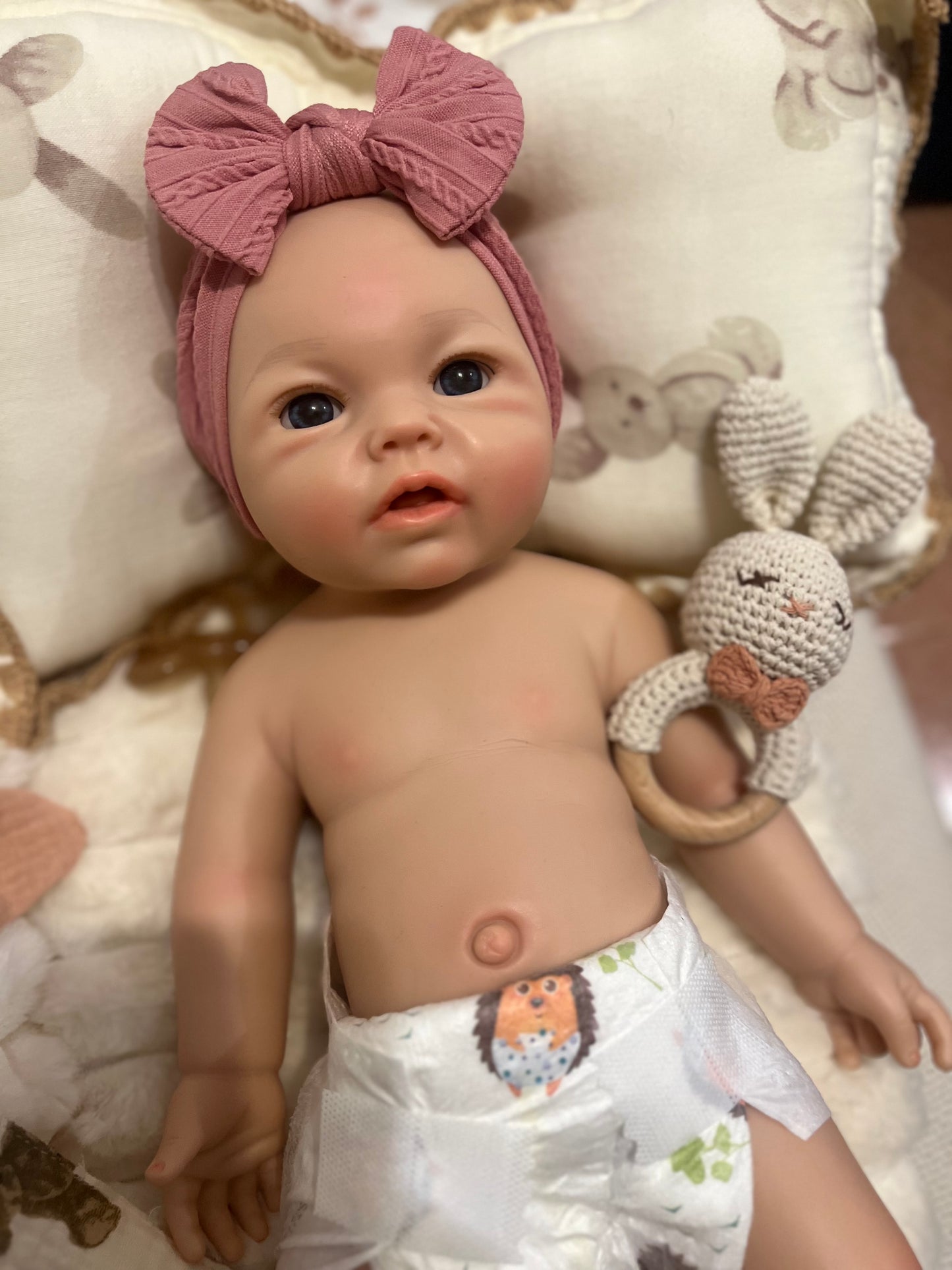 RESERVA Martina muñeca de silicona de platino con pelo