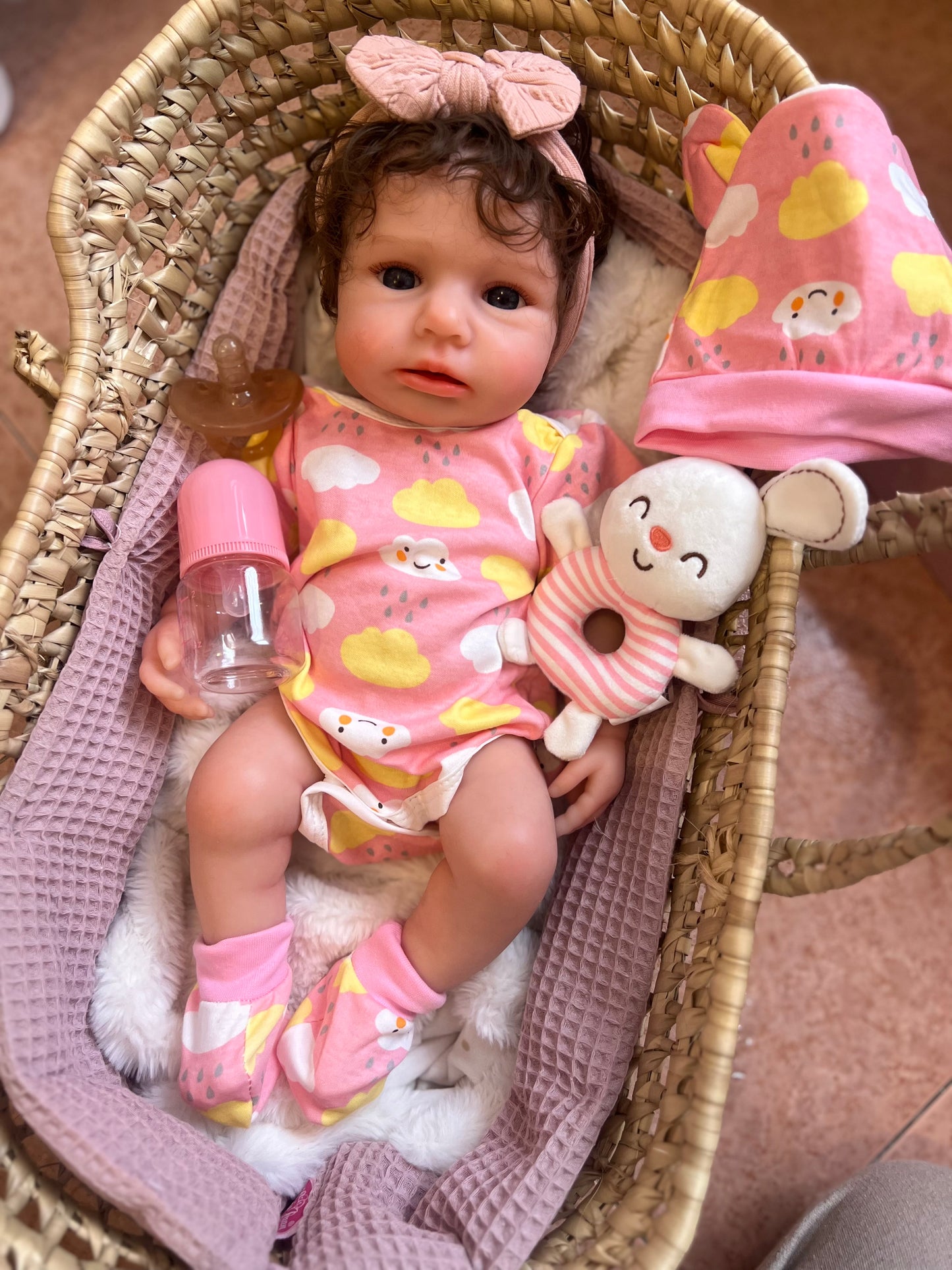 LUNA de silicona completa de platino con pelo injertado