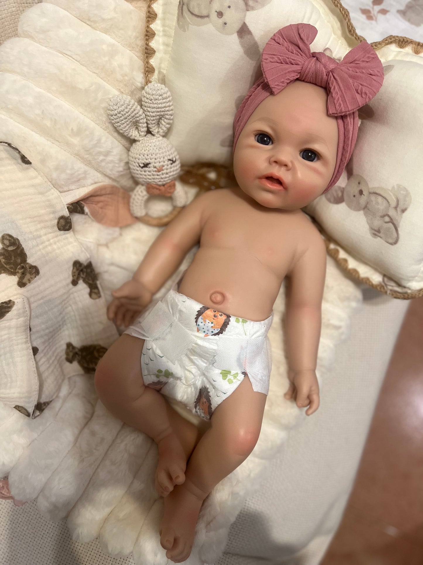 RESERVA Martina muñeca de silicona de platino calva