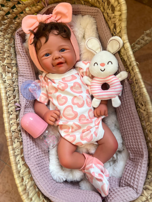 OLIVIA  muñeca de silicona de platino con pelo