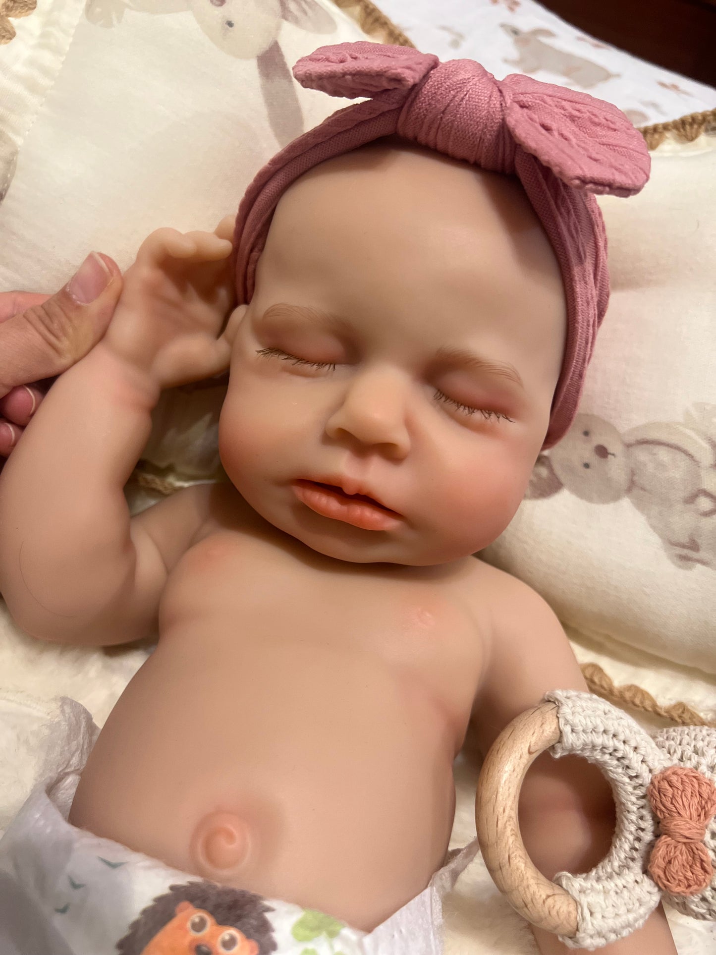 Muñeca Laia de silicona completa de platino calva