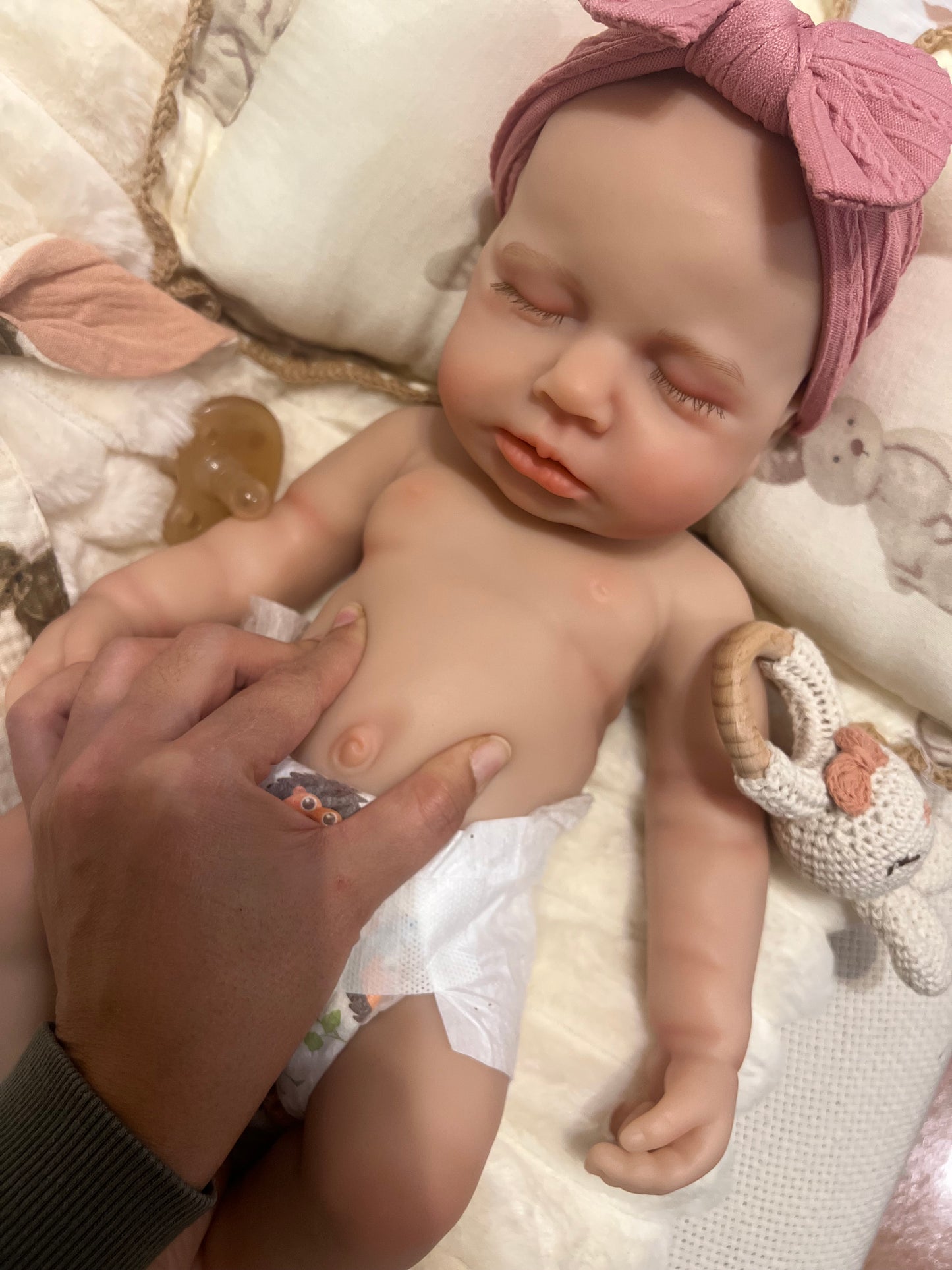 Muñeca Laia de silicona completa de platino calva